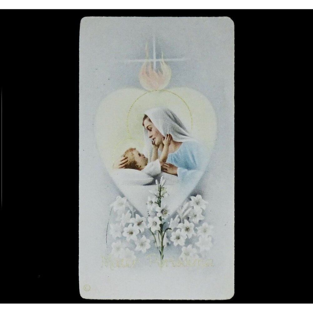 Mater Purissima Virgin Mary Jesus Vintage Holy Cards Lot 1950s Italy NOS 25pc - Picture 3 of 4